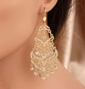 Statement Braut Ohrringe Gold – Filigran
