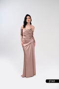 Abendkleid C2141 in Cappuccino – Lamia Braut & Abendmode