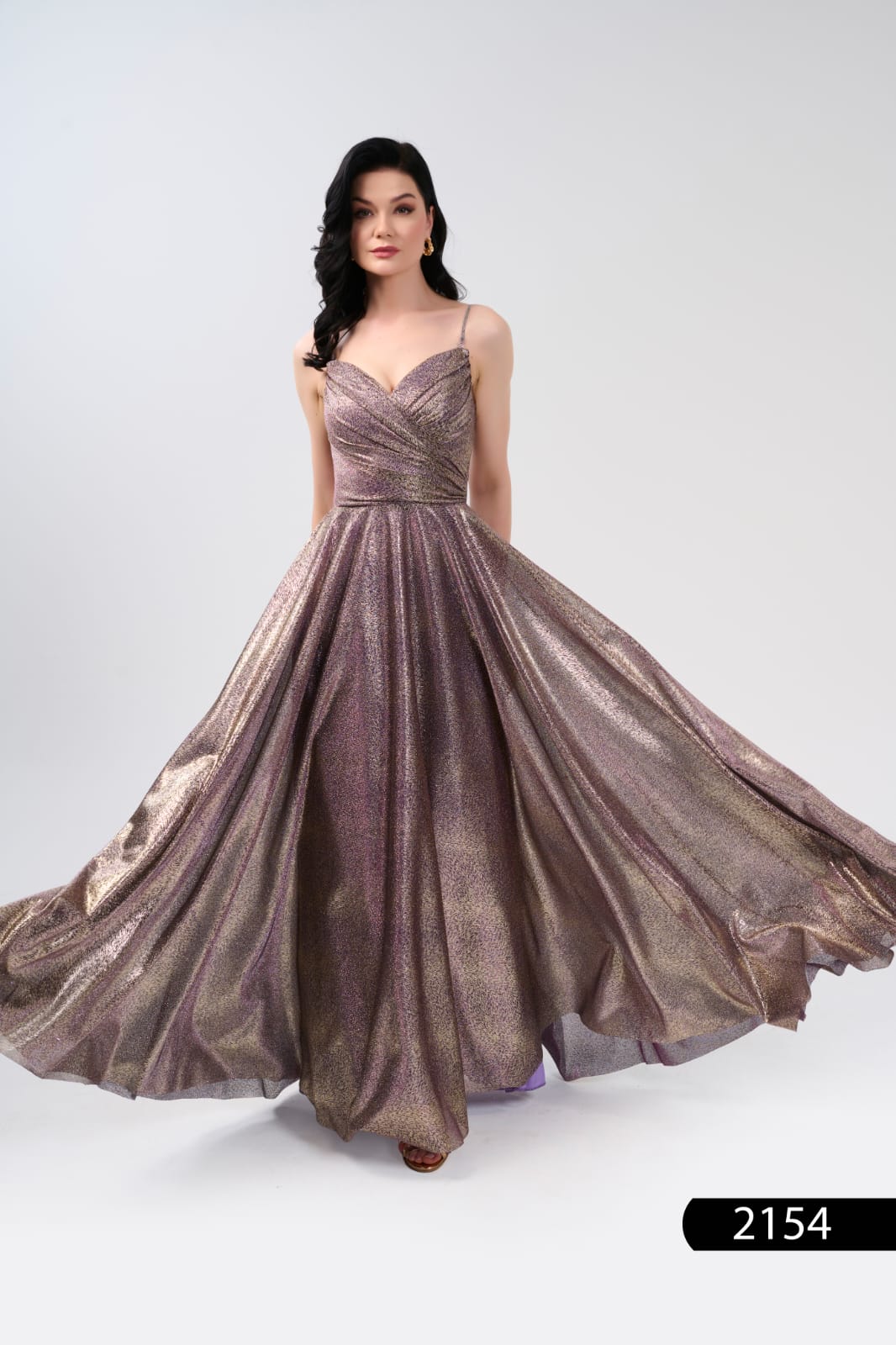 Abendkleid C2154 in Gold – Lamia Braut & Abendmode