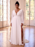 Brautkleid/ Standesamtkleid Juliana in weiss-7 – Ansicht 4 | Lamia Mode