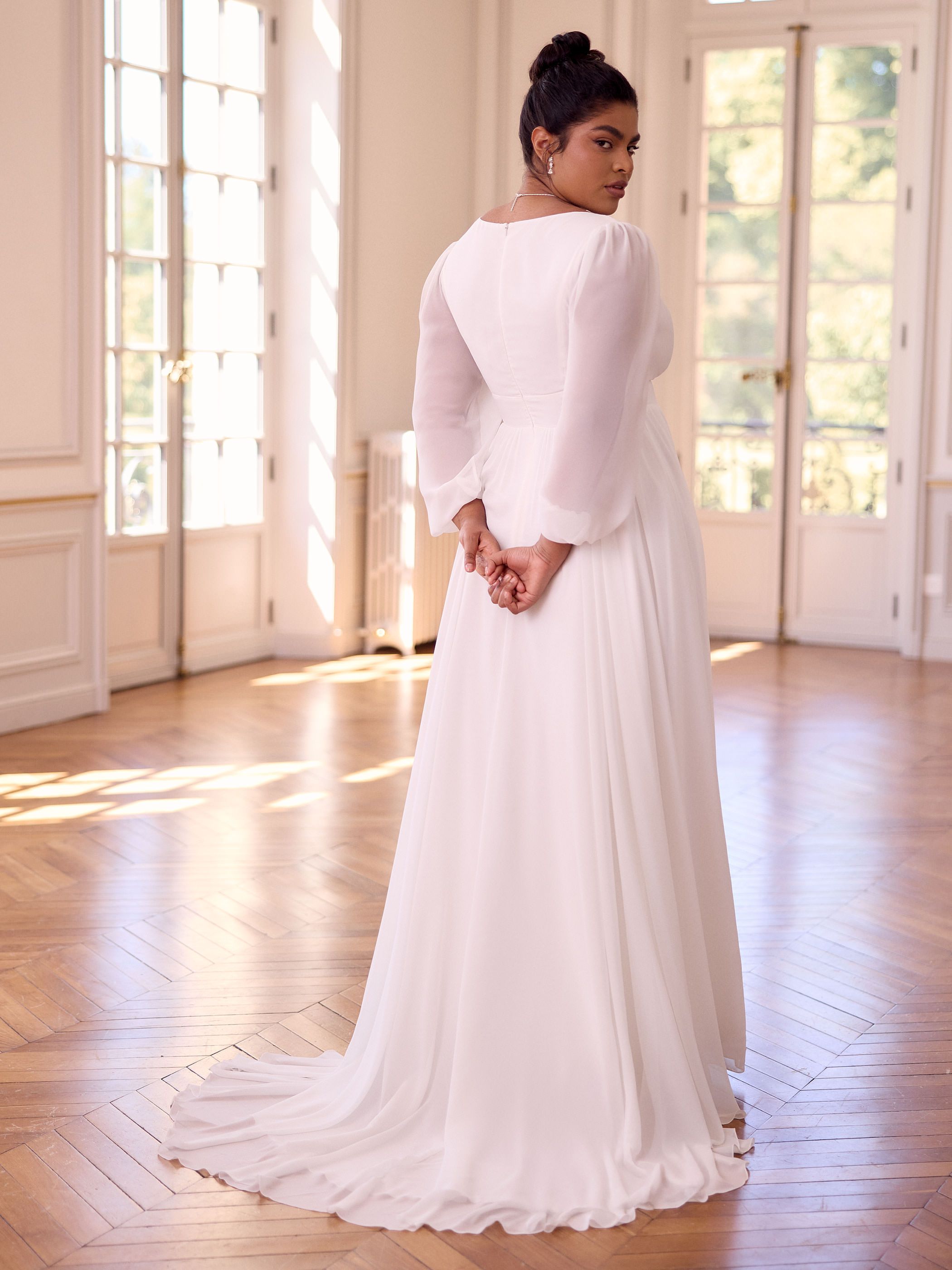 Brautkleid/ Standesamtkleid Juliana in weiss-7 – Ansicht 5 | Lamia Mode