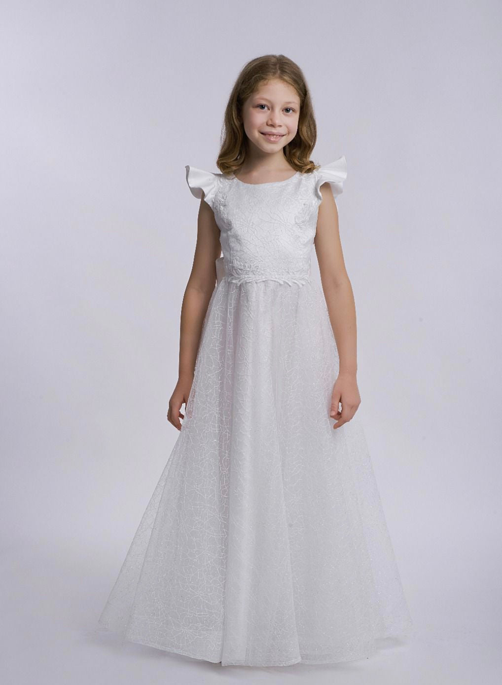 Kommunionkleid 5400 in Weiß – Ansicht 1 | Lamia Mode