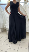 Abendkleid Elegantes Kleid mit Drapierung & fließender A-Linie – FK3245 in Smaragdgrün – Ansicht 7 | Lamia Mode