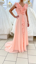 Abendkleid Elegantes Kleid mit Volants und fließender A-Linie – FK3218 – Ansicht 7 | Lamia Mode
