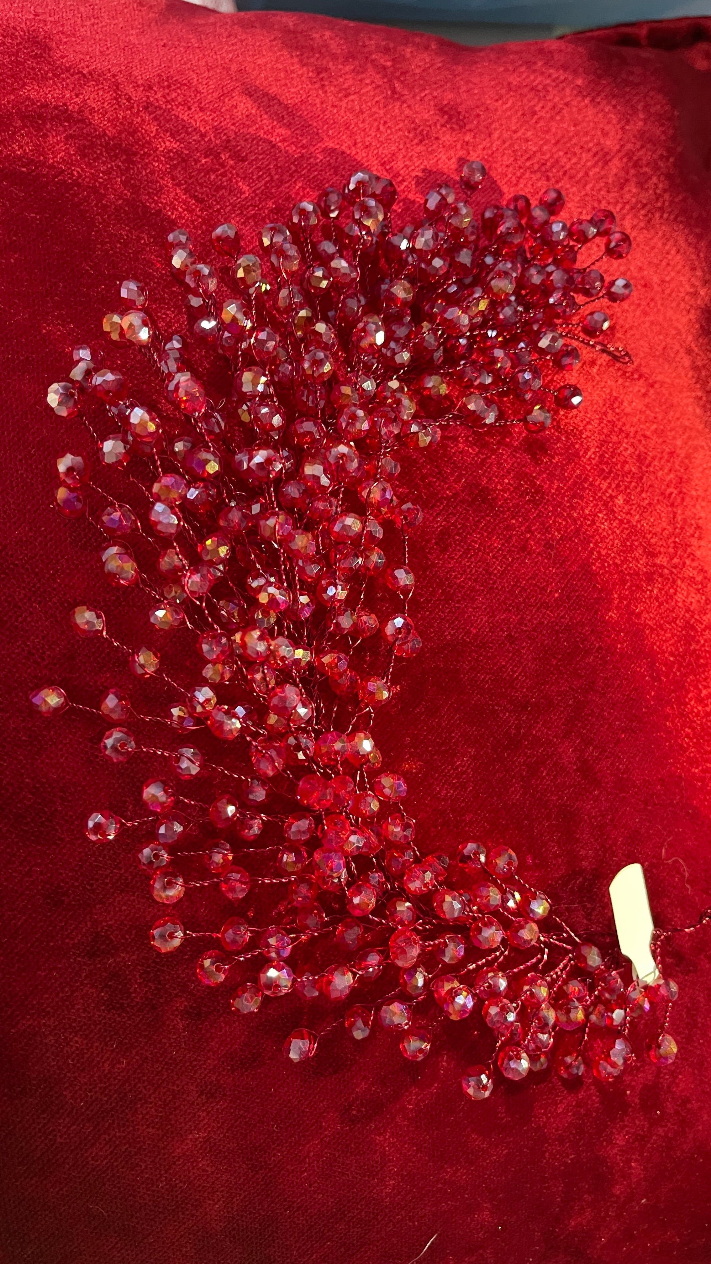 Haarschmuck Bordeaux – Haarschmuck 4 – Ansicht 2 | Lamia Mode