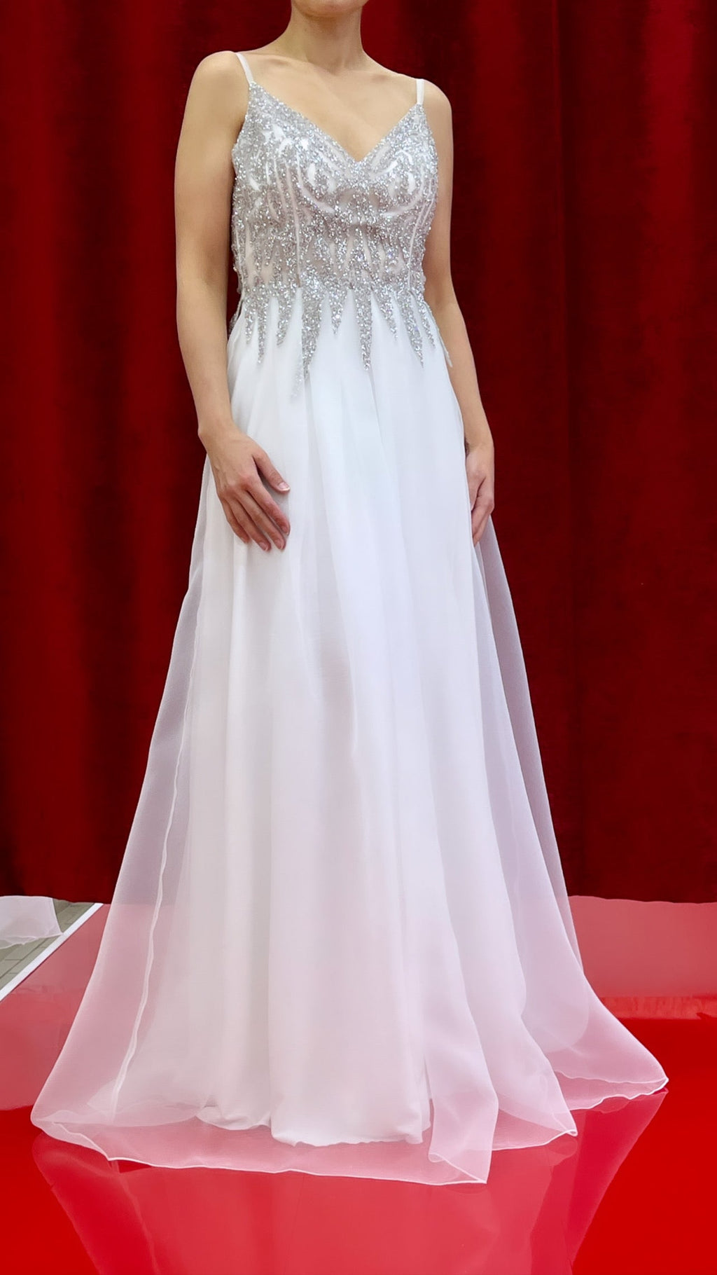 Standesamtkleid FK4125 – Tüll und A-Linie in Creme – Ansicht 1 | Lamia Mode