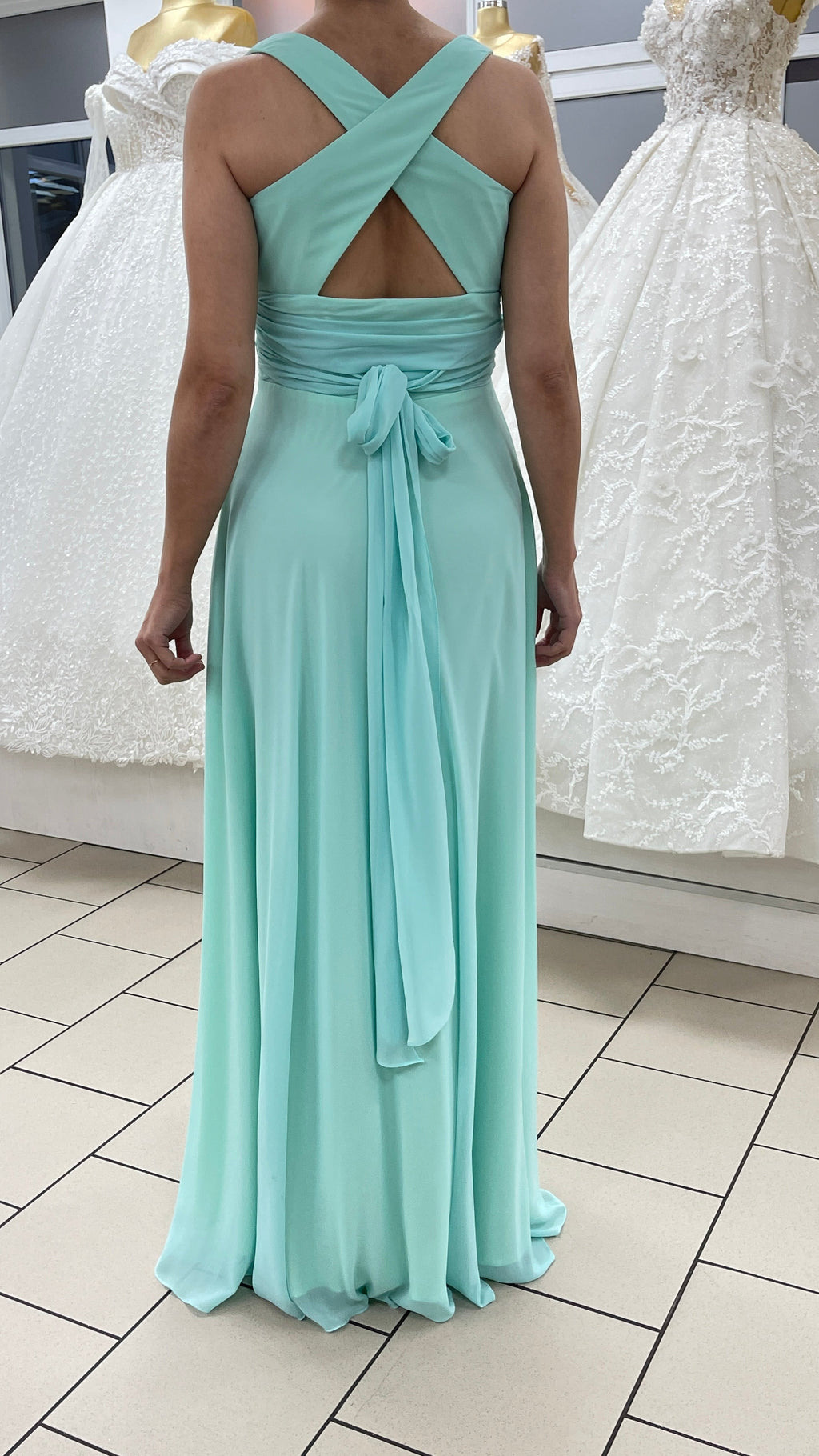 Abendkleid FKL8085 – Chiffon und Spitze – Ansicht 2 | Lamia Mode