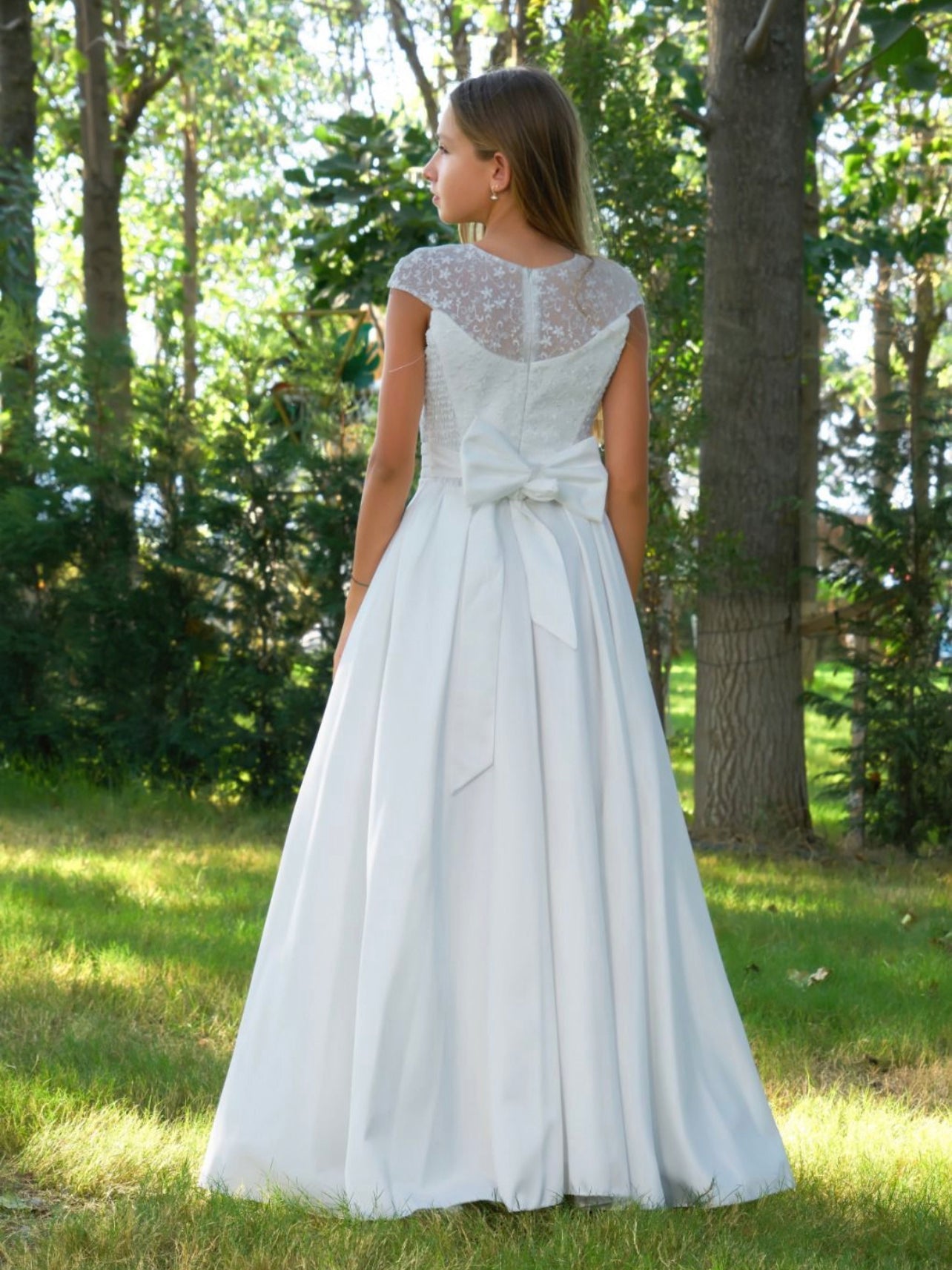 Kommunionkleid M4854 – Ansicht 2 | Lamia Mode