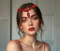 Braut Haarband Rot YXA141 – V-Design – Ansicht 2 | Lamia Mode