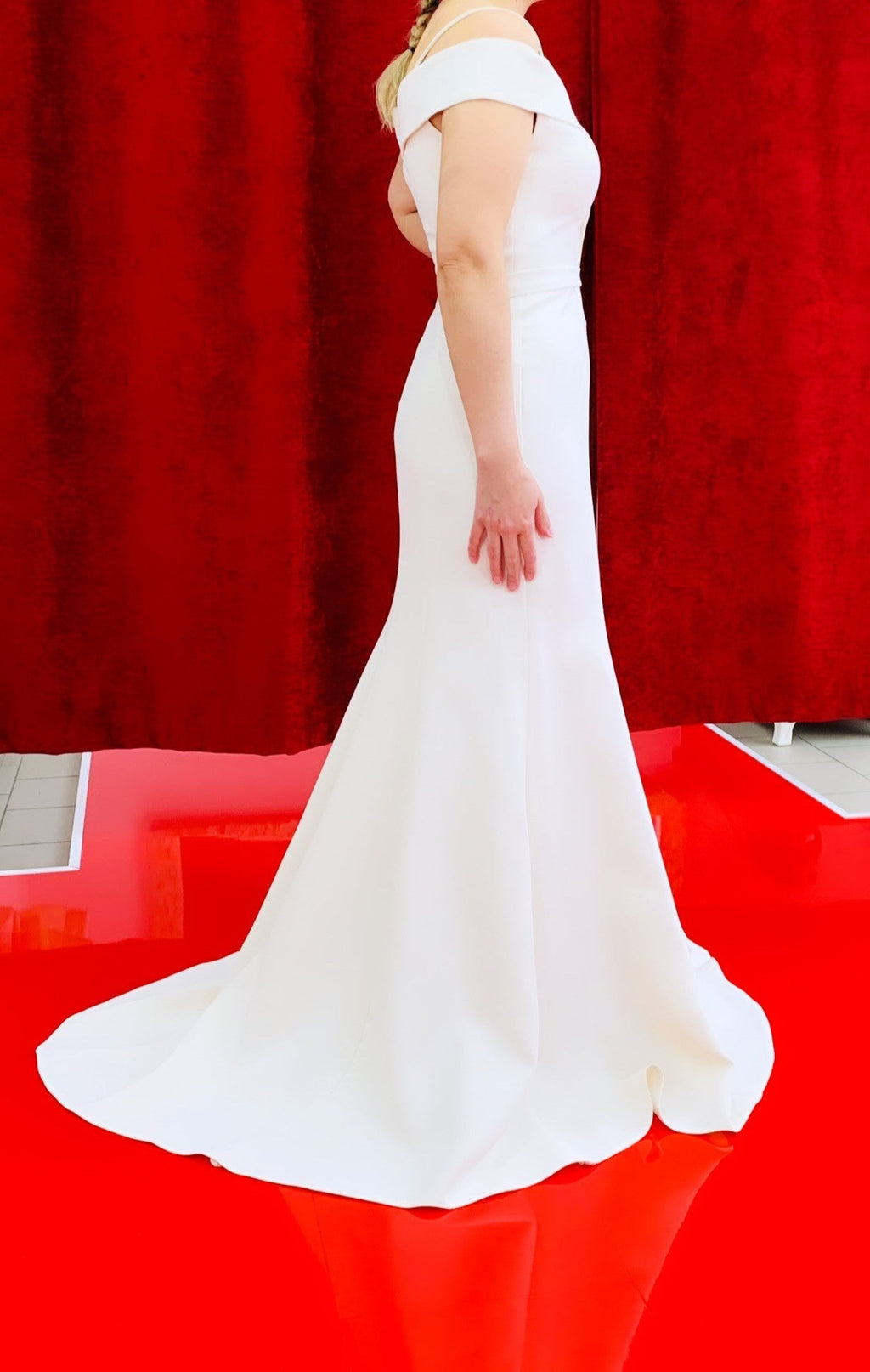 Standesamtkleid FK3251 – figurbetonte Passform in Creme – Ansicht 3 | Lamia Mode