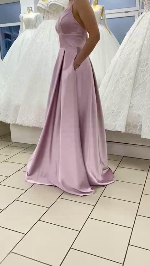 Abendkleid FK4109 – Satin und A-Linie