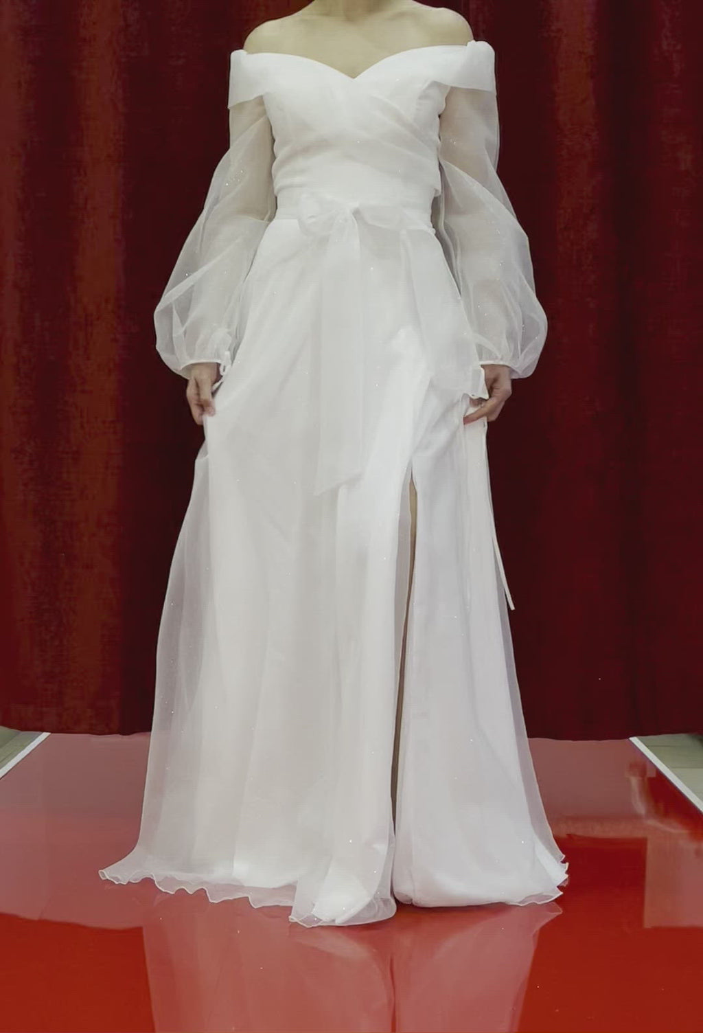 Standesamtkleid H195 – Tüll und Spitze