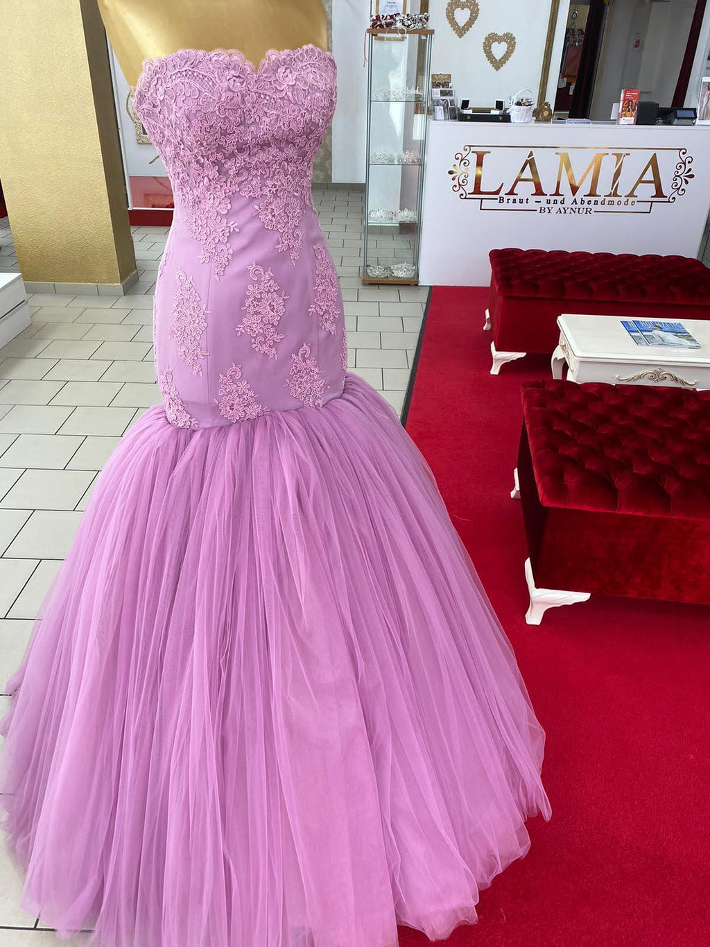 Ballkleid Flieder – Tüll und Spitze – Ansicht 2 | Lamia Mode