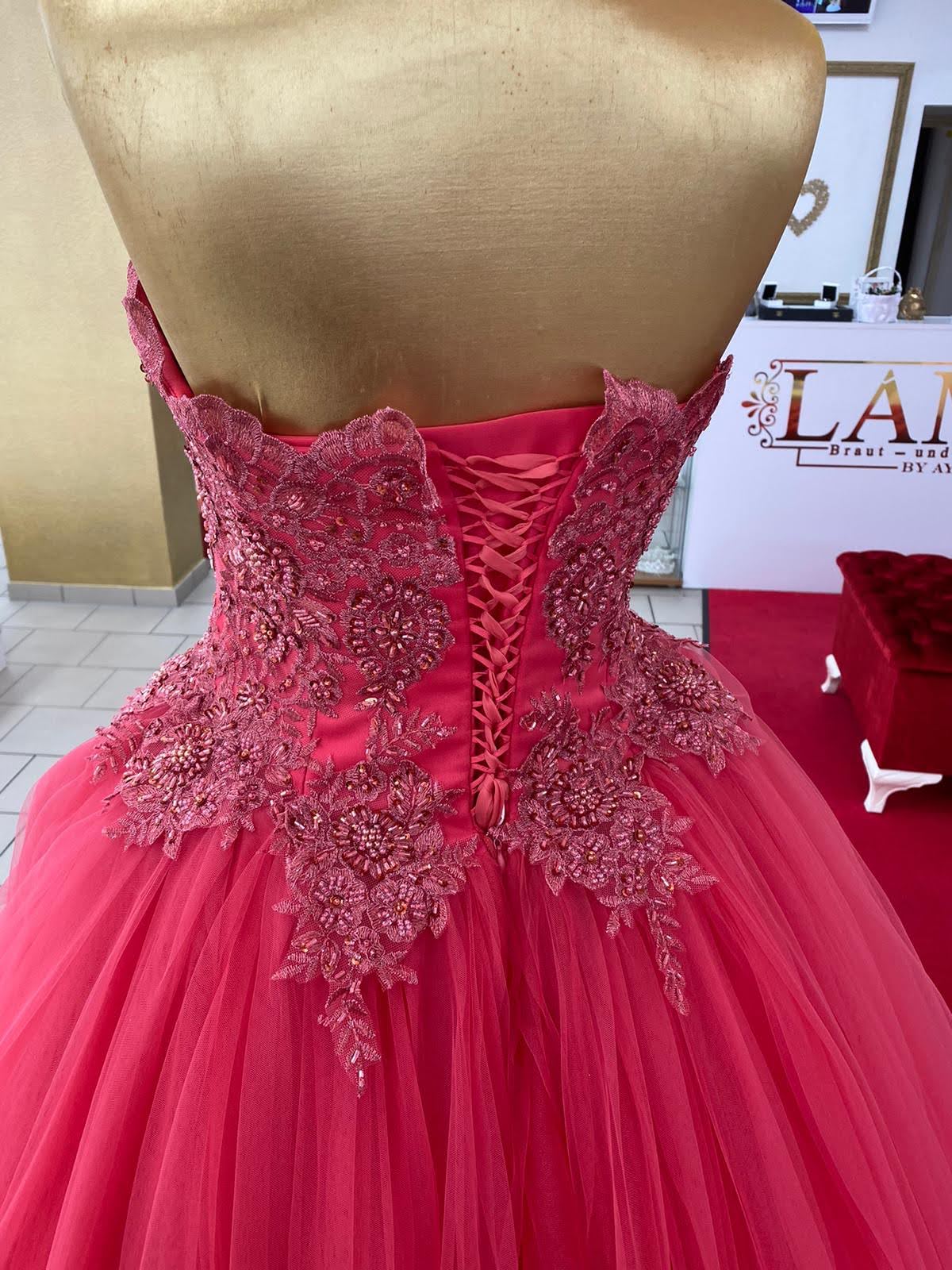 Ballkleid Atanur in coralle – Ansicht 5 | Lamia Mode