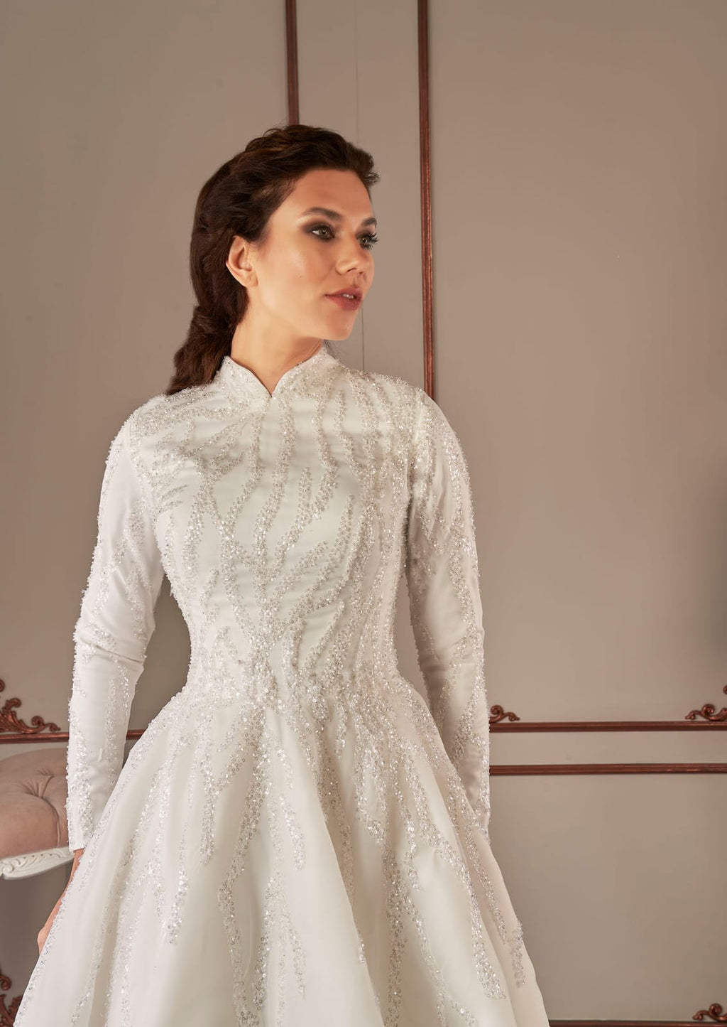 Brautkleid Papatya Midi – Spitze – Ansicht 2 | Lamia Mode