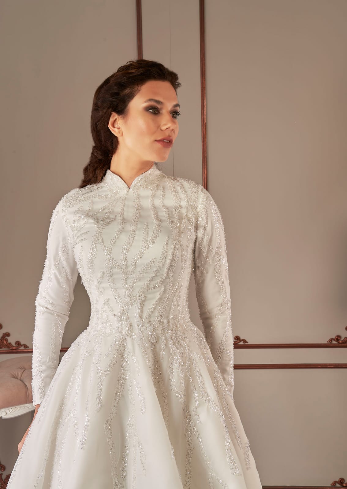 Brautkleid Papatya Midi – Spitze – Ansicht 2 | Lamia Mode