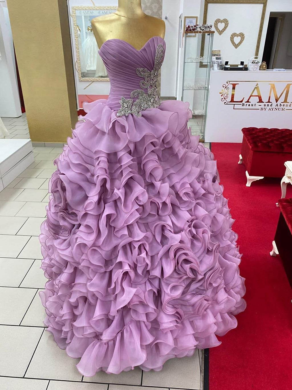 Ballkleid Pin2 – Organza und Corsagen-Oberteil – Ansicht 3 | Lamia Mode
