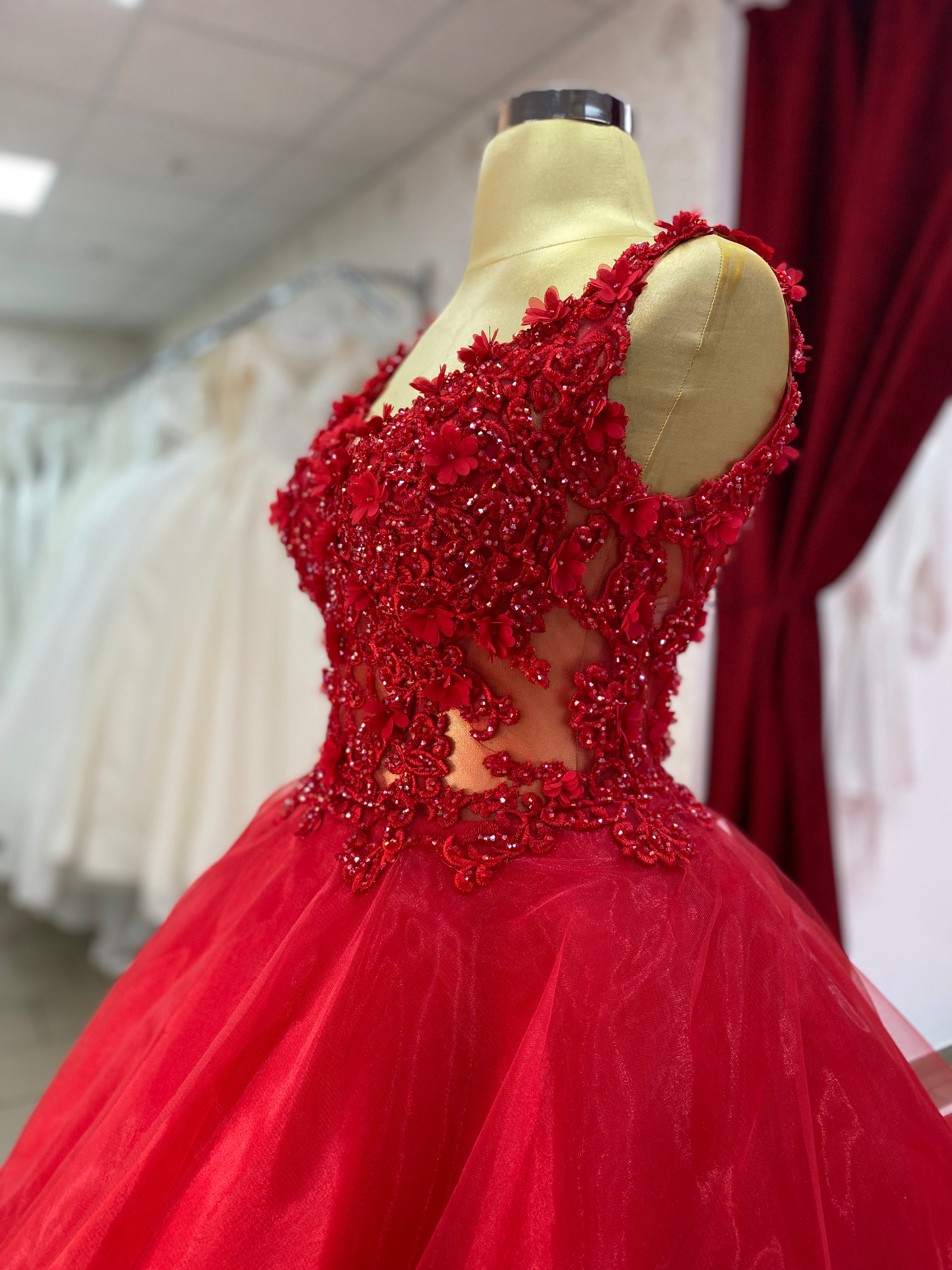 Ballkleid Perla – Satin und Corsagen-Oberteil – Ansicht 2 | Lamia Mode